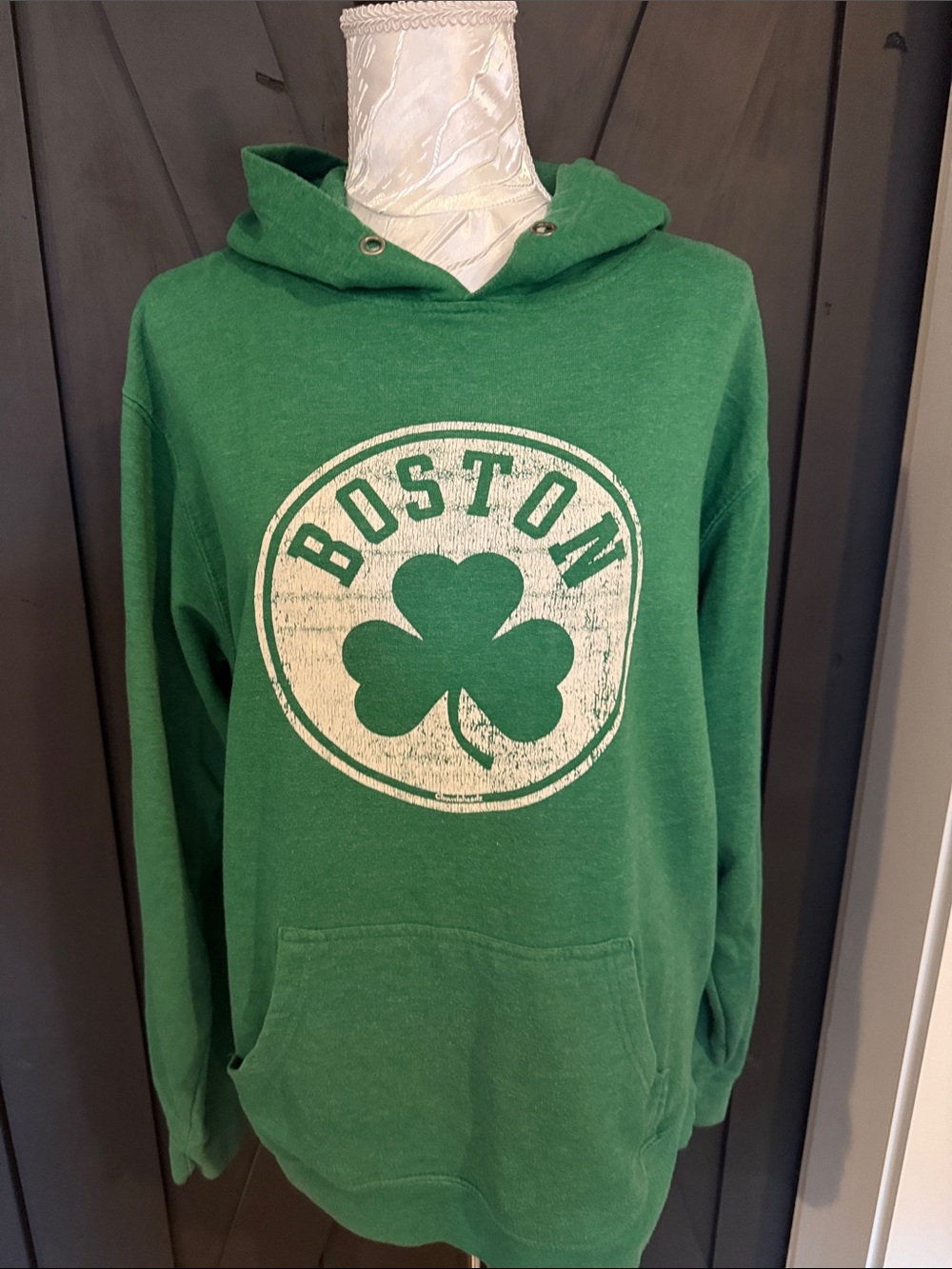 Green Boston Shamrock Pullover Hoodie